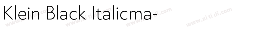 Klein Black Italicma字体转换